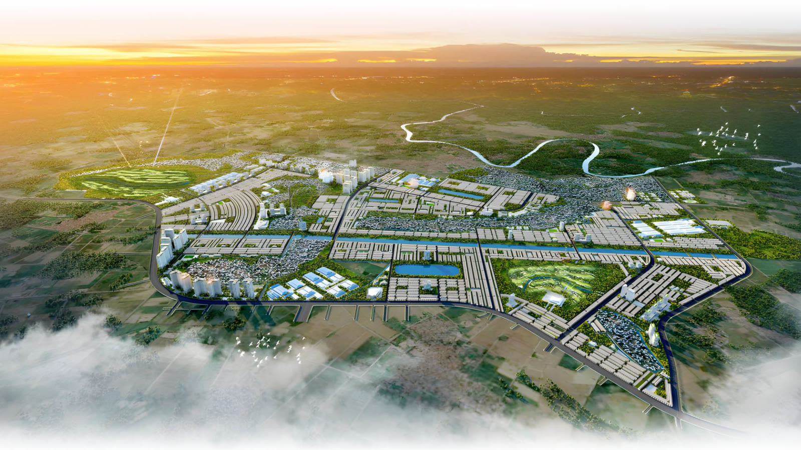 Phối cảnh tổng thể khu đô thị Vinhomes Olympic phía Nam Hà Nội