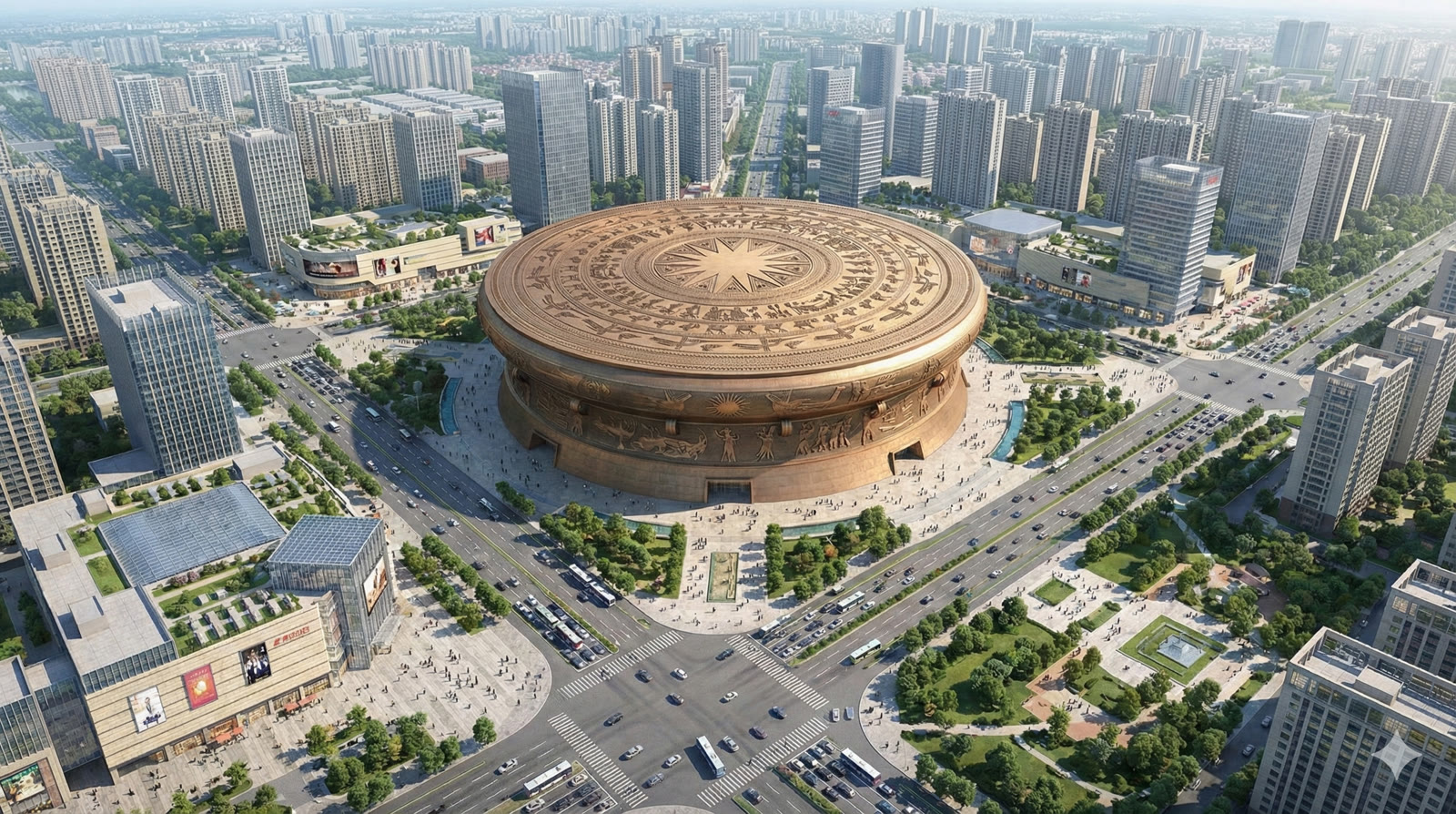 Sân vận động VinFast – Trống Đồng giữa khu đô thị Vinhomes Olympic (phối cảnh)