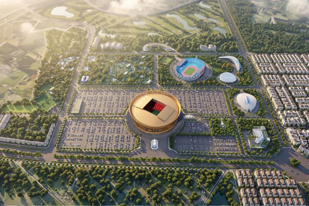 Tiến độ Vinhomes Olympic tháng 10/2026: 16.000 công nhân, sắp nâng mái sân Trống Đồng